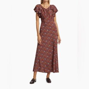 Doen Terracotta Floral Maxi Dress